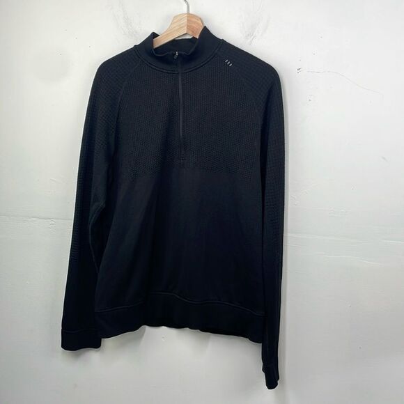 Lululemon Men’s Engineered Warmth 1/2 Zip Black size Large - Picture 1 of 11